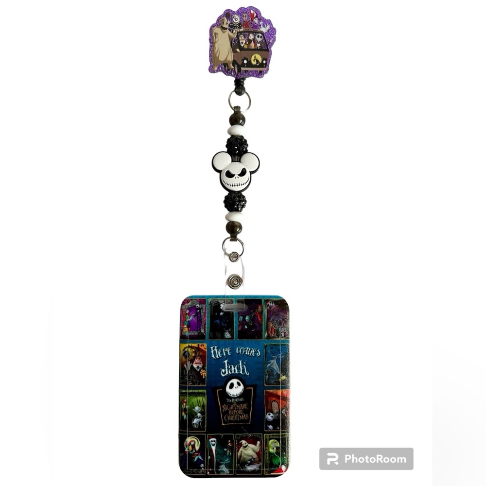 NEW Nightmare Before Christmas badge reel c/w id card holder